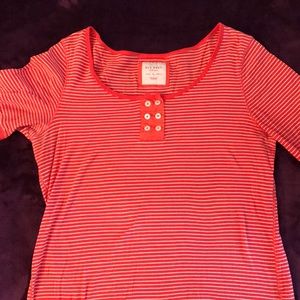 🧡3 for $12🧡 Orange and white striped tee